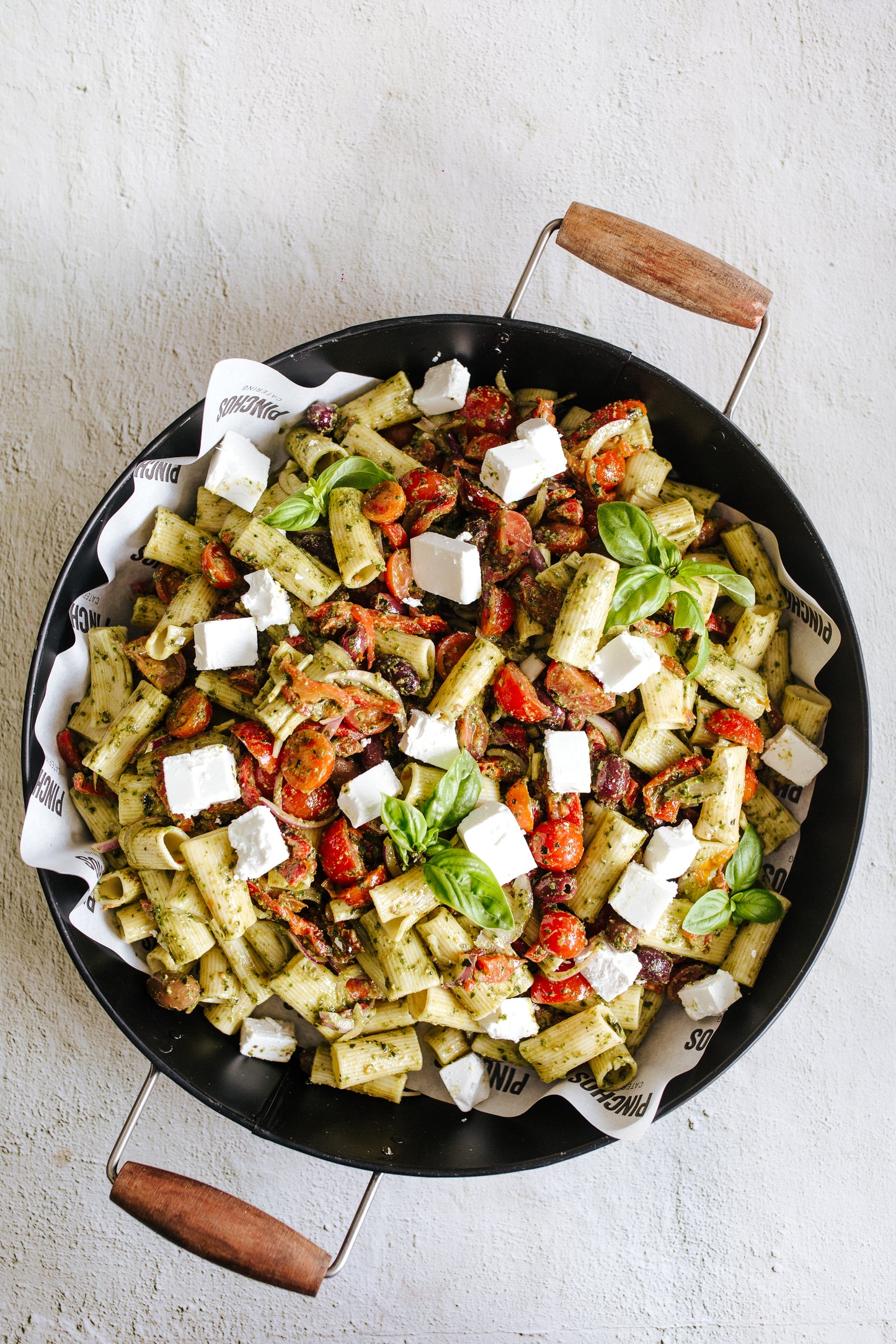 Mediterranean Pasta Salad with Pesto