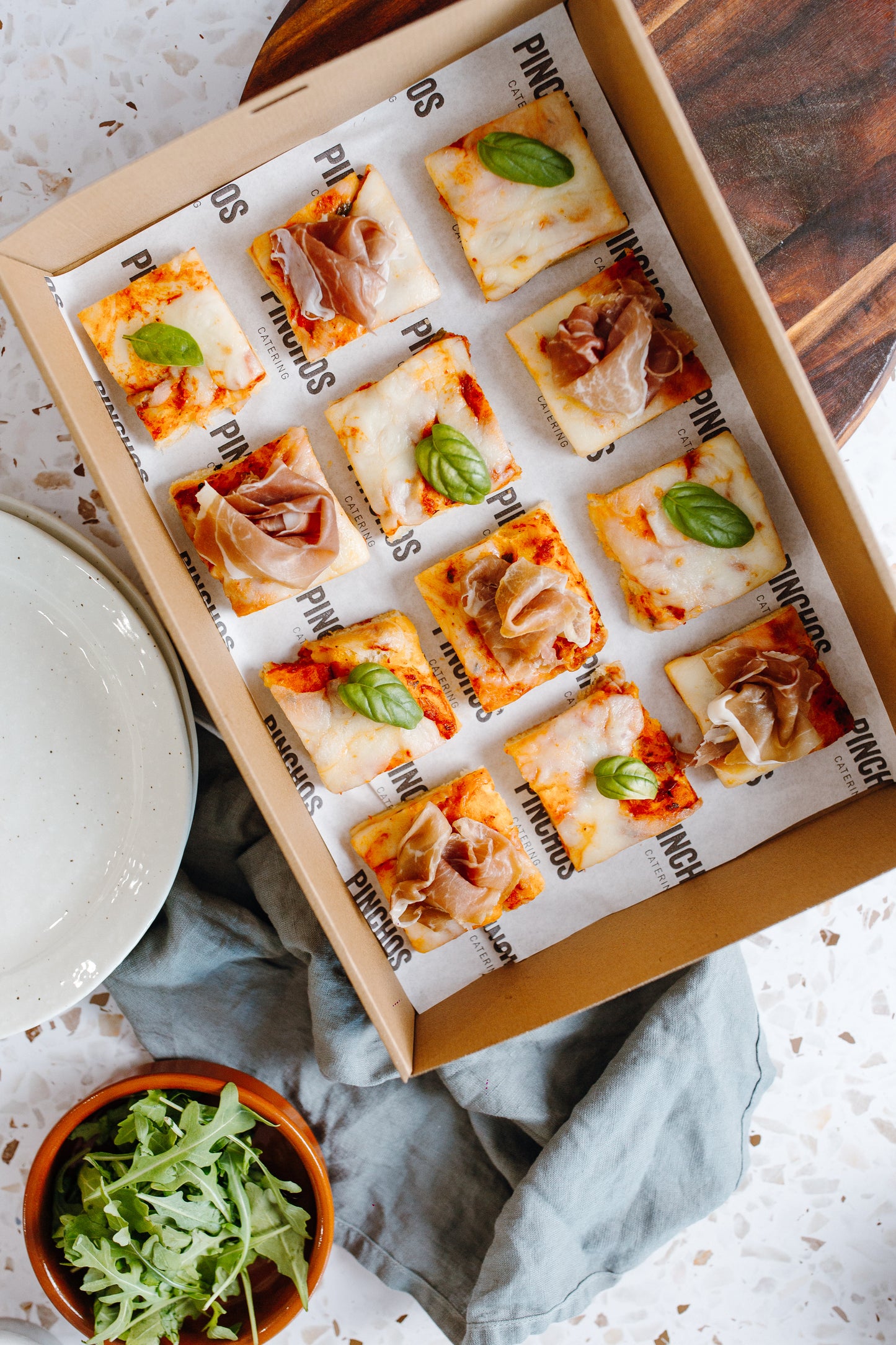 Pizza Squares with Prosciutto